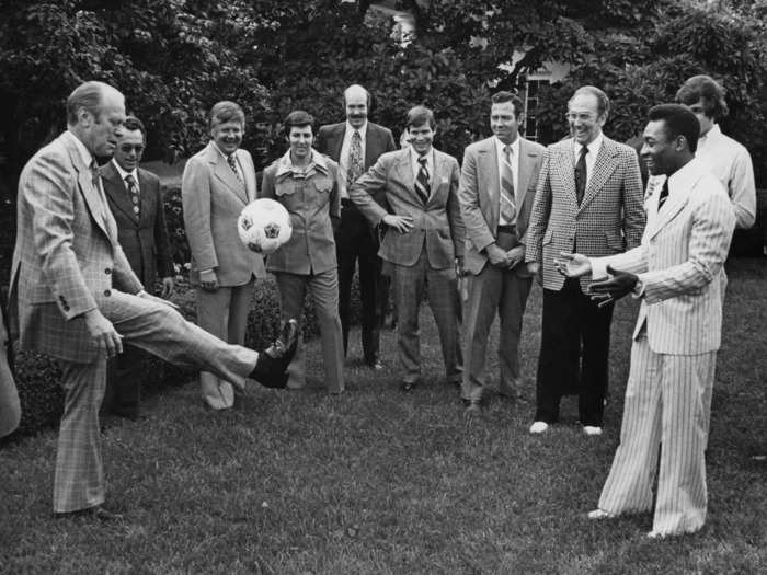 Pelé held court with at least five US presidents and kicked a football around with Gerald Ford in 1975 …