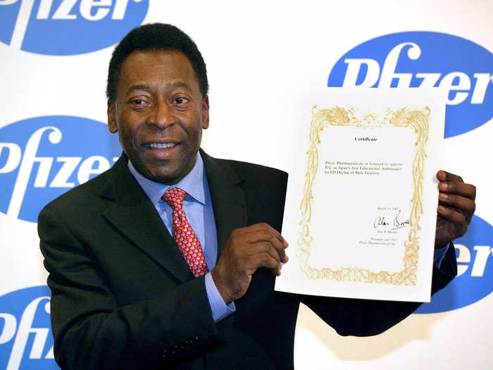 Pelé is credited with breaking the taboo surrounding erectile dysfunction because of his ambassador role for anti-impotency awareness, and Pfizer