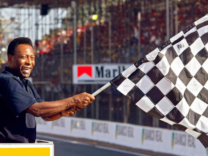 Pelé even waved the checkered flag at a 2002 F1 race that Michael Schumacher won. Pelé championed his nation