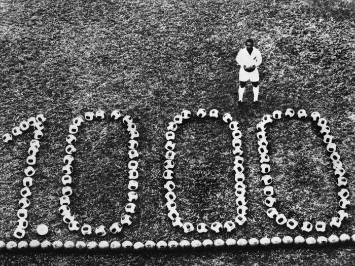 Pelé scored his 1,000th goal in November 19, 1969. Hundreds of fans raced onto the pitch and it took half an hour for the match to resume. November 19 later became known as "Pelé Day" in Santos.