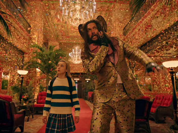 "Slumberland" stars Jason Momoa as a con artist with goat horns who lives in a dream world.