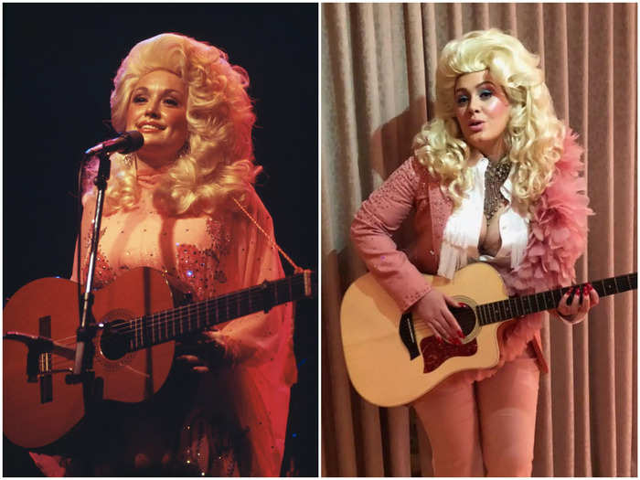 Adele shared her love for Dolly Parton when she dressed up like the country singer in a 2018 Instagram post.