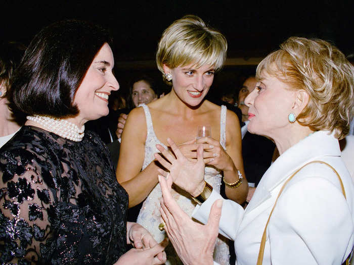 Walter garnered many high-profile friendships throughout her career, including one with the late Princess Diana.