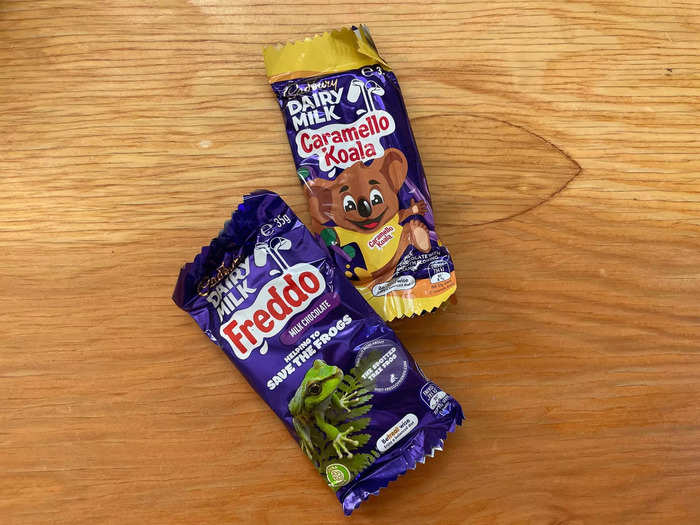 Australians told me to grab a Cadbury Freddo and Caramello Koala.