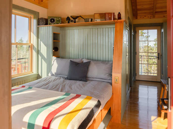 Guests can see the ocean from the queen-sized bed that sleeps two.