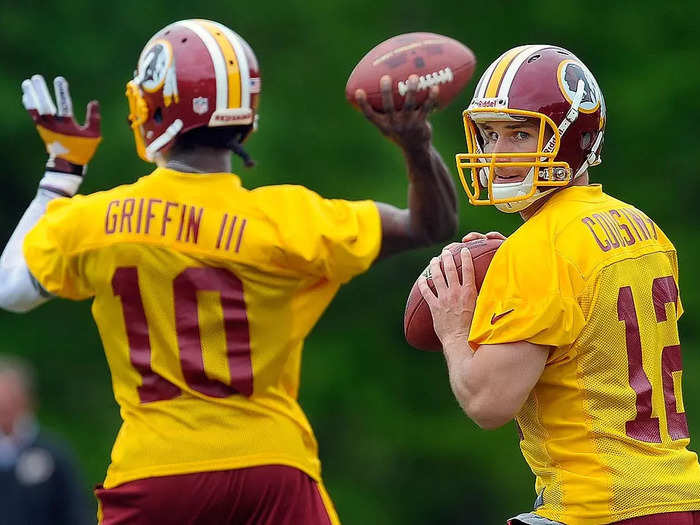 The Redskins took Kirk Cousins out of Michigan State in the fourth round with the 102nd pick overall. The pick was considered controversial as Washington had already taken RG3 in the first round.