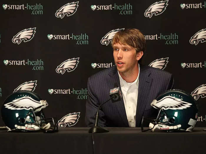 The Philadelphia Eagles used the 88th pick in the third round to take Nick Foles out of Arizona. Before the draft, the Eagles traded down in the third round to acquire linebacker DeMeco Ryans from the Texans.