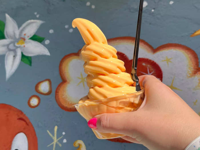 Then, I headed over to Sunshine Tree Terrace to try the orange-cream soft-serve cup.