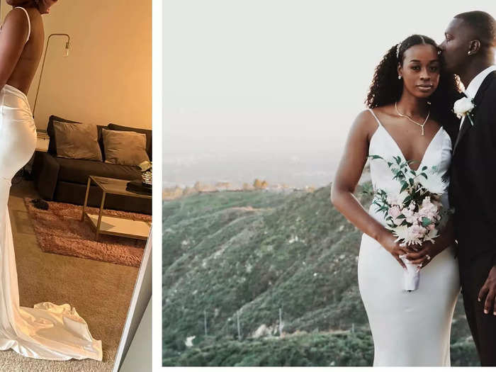 Kiara Brokenbrough bought her dress for $47 to show that weddings don