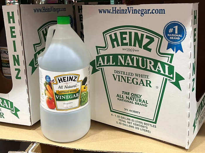 White vinegar is a multipurpose ingredient and cleaner.