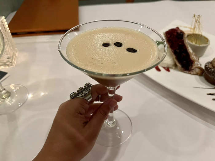 My date and I paired our dessert with espresso martinis.