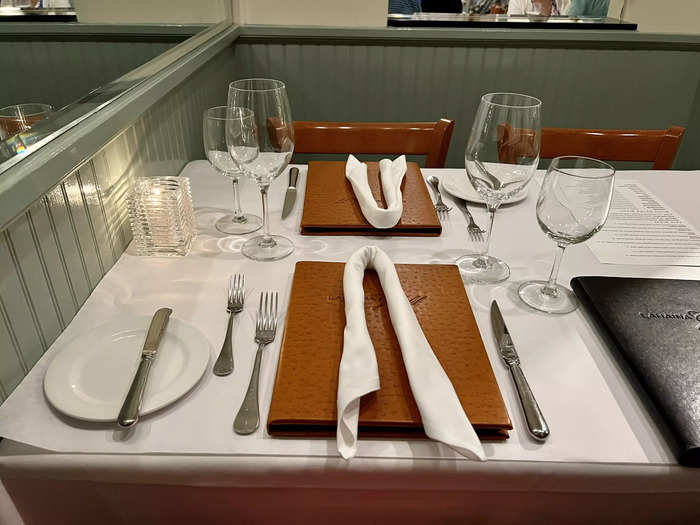 The table setting had a fine-dining feel, but I wasn