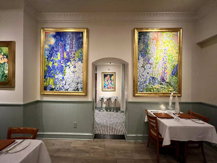 Our table had views of the lively restaurant and the colorful artwork hanging on the walls.