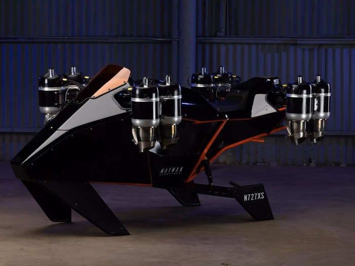 The P2 speeder is built with eight powerful jet engines that can fly up to 20,000 feet high.