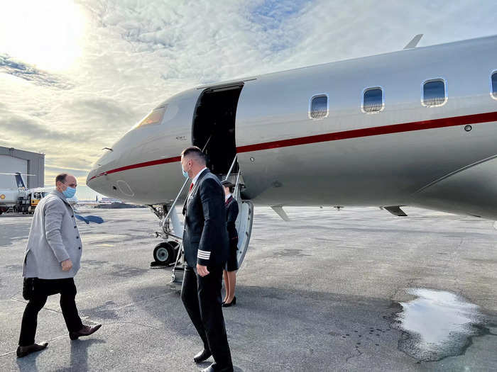 As far as accessing the jet, there is a stark difference when flying commercial versus when flying private.