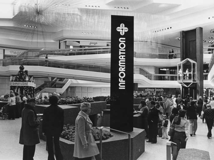 The 1970s brought about another new invention: the food court. The first food court opened in New Jersey