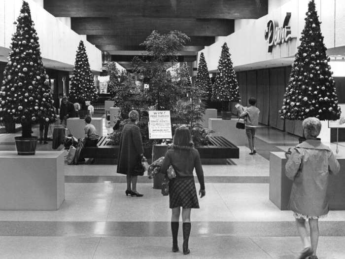 Not only that, but changing tax laws made it lucrative to invest in commercial real estate, leading to shopping centers springing up across the country. For example, six new shopping plazas were built in or near downtown Cortland, New York, between 1950 and 1970 even though the population had hardly budged.