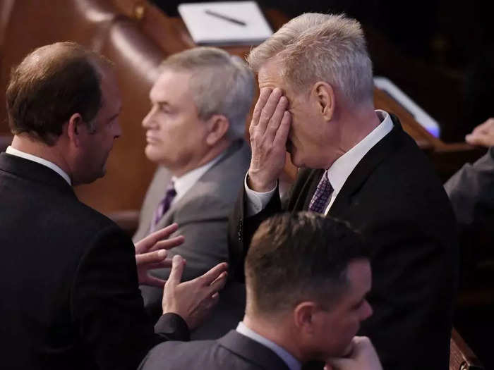 Photos from inside the House chamber show the growing frustration — and boredom — with the proceedings.