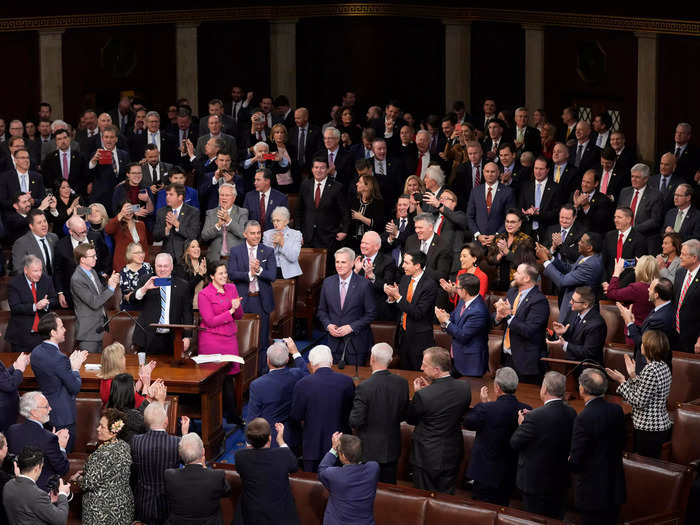 McCarthy received a standing ovation from GOP lawmakers after the 15th round of voting solidified him as House speaker.