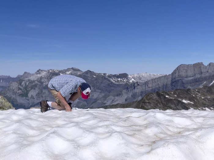 But when they reached their sampling site on Mont Brevent, expecting blankets of pure white snow, they found it was already pink with algae.