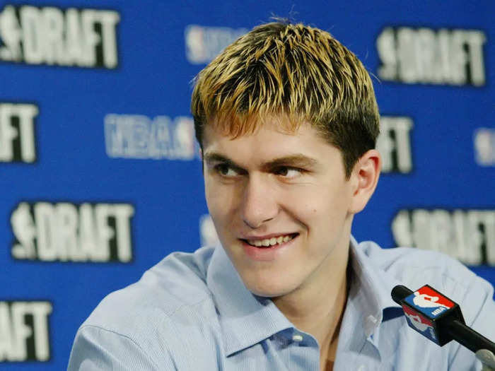 Darko Milicic was picked No. 2 overall by the Detroit Pistons.
