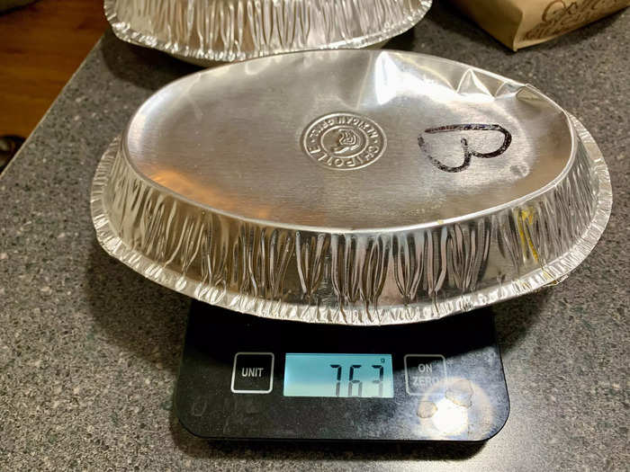 The in-person order was actually 763 grams, a difference of nearly 50 grams.