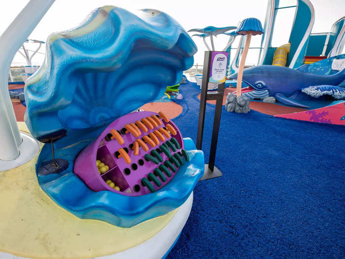 Similar to the Prima, the Wonder of the Seas had an underwater-themed mini golf course …