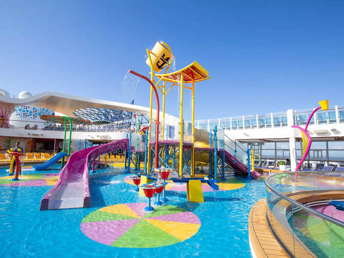 Young children could spend time together at the water playground …