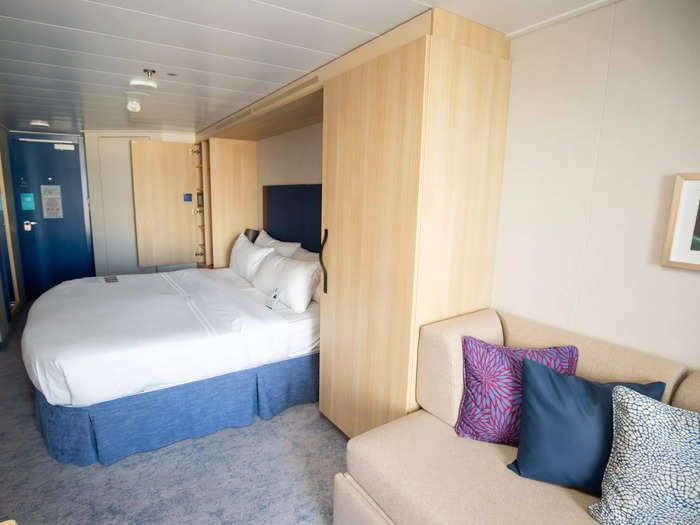 My spacious hotel room at sea had grand views of the ocean and the most storage I