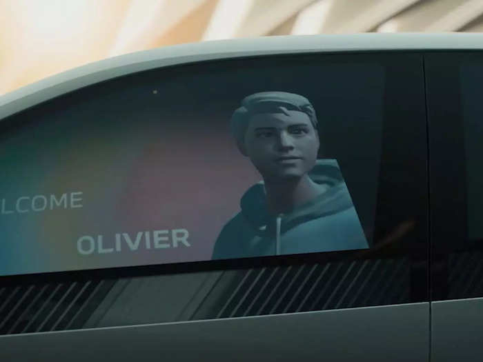 The driver can even choose a digital avatar that will be projected on the car
