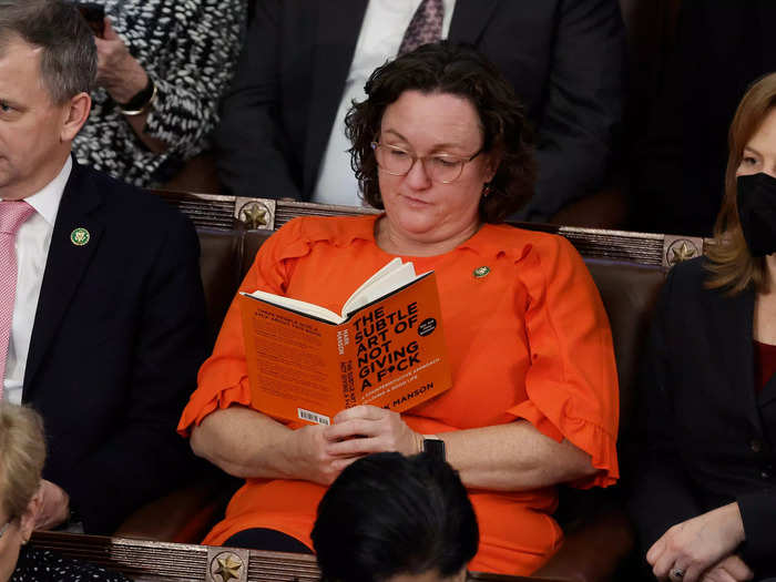 Rep. Katie Porter made a very pointed choice of reading material