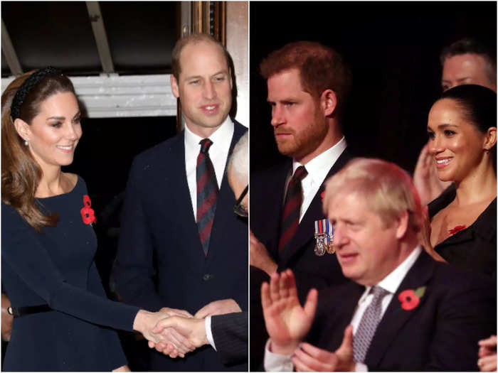 The two couples attended the same Remembrance Day event in November 2019, but didn