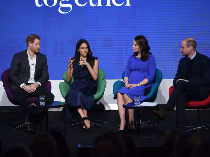 William and Harry joked about their family disagreements at their first and last joint engagement with Kate and Meghan in February 2018.