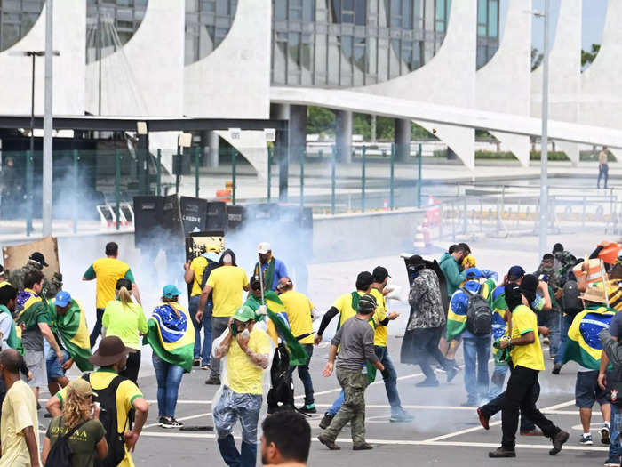 Brazilian law enforcement dispersed the crowds of protesters using tear gas and other crowd-deterring weapons. More than 1,200 people have been arrested in connection to the riots.