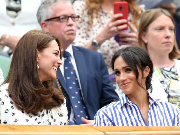 Both Meghan and Kate are fans of Wimbledon – in the summer of 2018, they attended day 12 of the event together where they were seen laughing, clapping, and chatting with each other courtside.