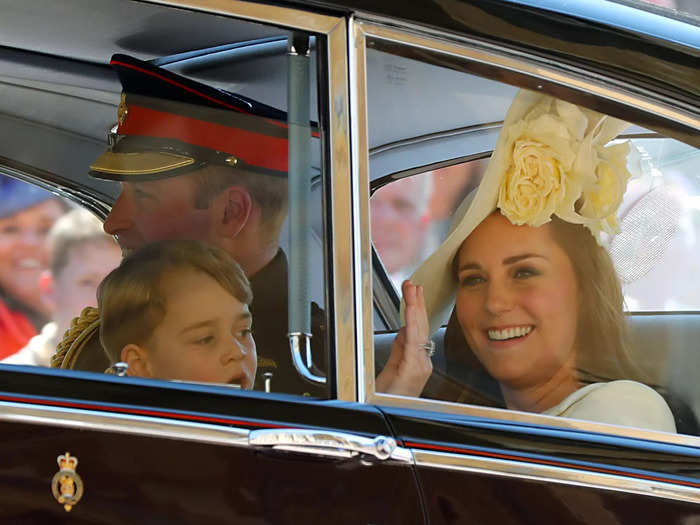 Despite any pre-wedding tension, Kate appeared all smiles on Meghan and Harry