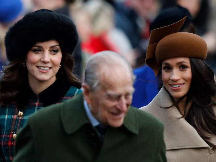 Kate Middleton and Meghan Markle were first seen in public together for the royal family