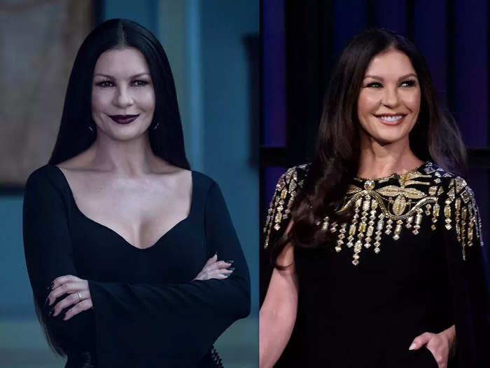 Catherine Zeta-Jones plays Morticia in "Wednesday."