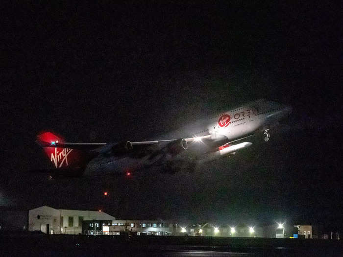 Although Cosmic Girl took off and successfully released the rocket over the Atlantic Ocean, Virgin Orbit announced at around 6:45 pm ET that LauncherOne had experienced an "anomaly" and failed to reach orbit to deploy the nine satellites onboard.