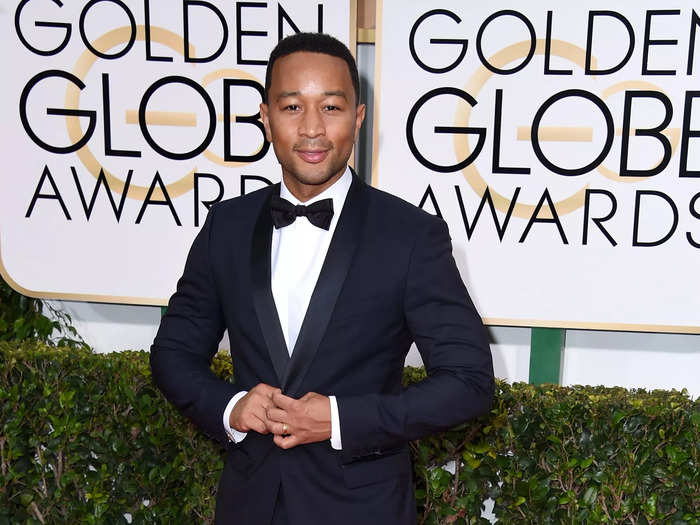 January 2015: John Legend looked sharp in a classic suit with satin detailing.