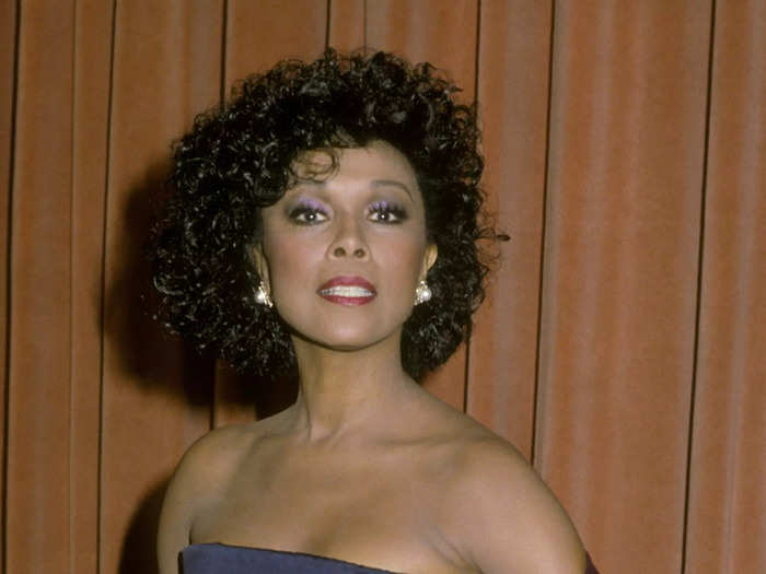 January 1984: Diahann Carroll was way ahead of fashion trends with her iconic Golden Globe Awards look.