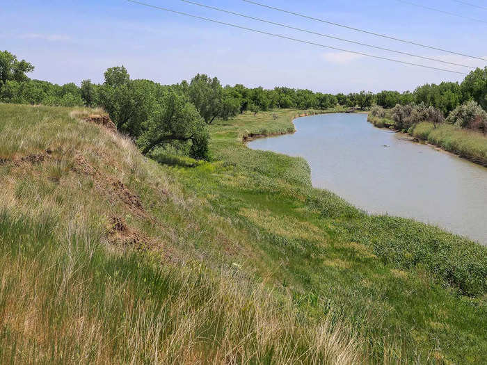 The Belle Fourche River borders the property on the west side.