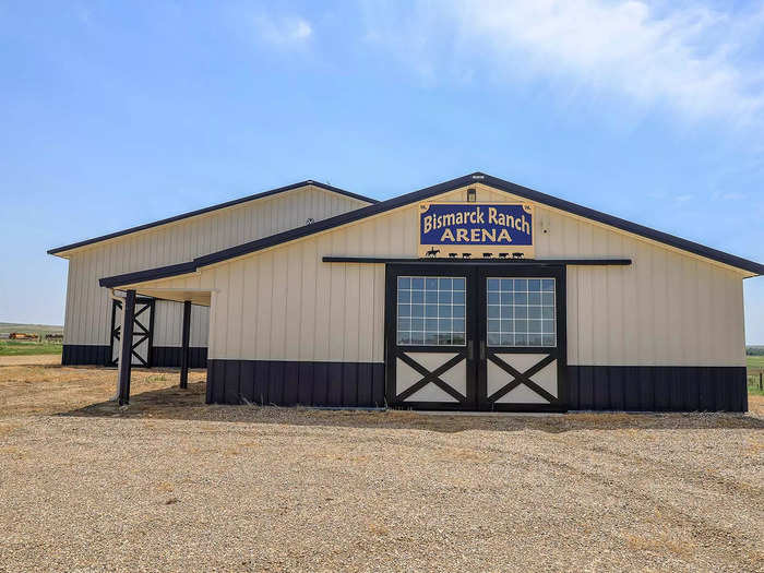 The Bismarck Trail Ranch has three homes on the property and also includes a working slaughterhouse, a covered arena, and multiple storage buildings, the real-estate listing shows.