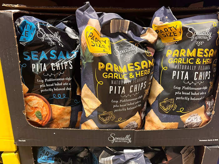 The Specially Selected pita chips have the right amount of crunch.