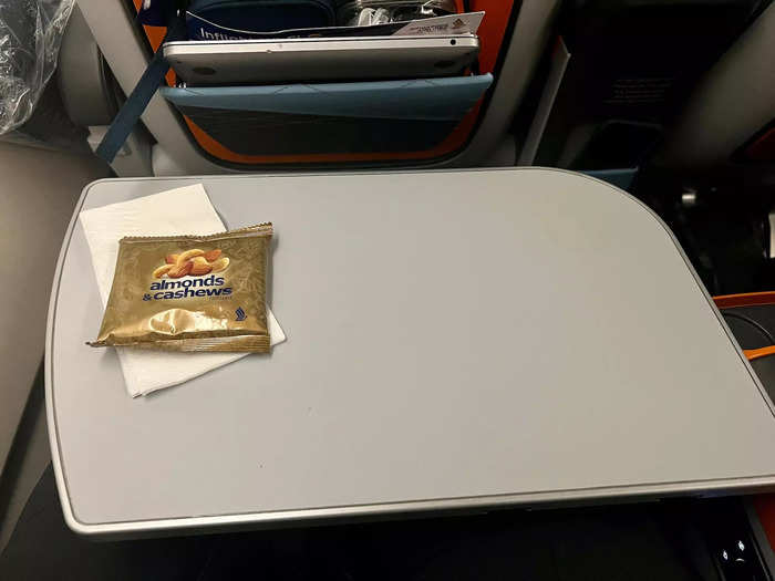 …a large tray table…