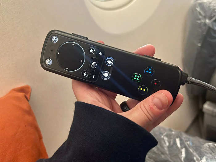 …a handheld remote to control the inflight entertainment…