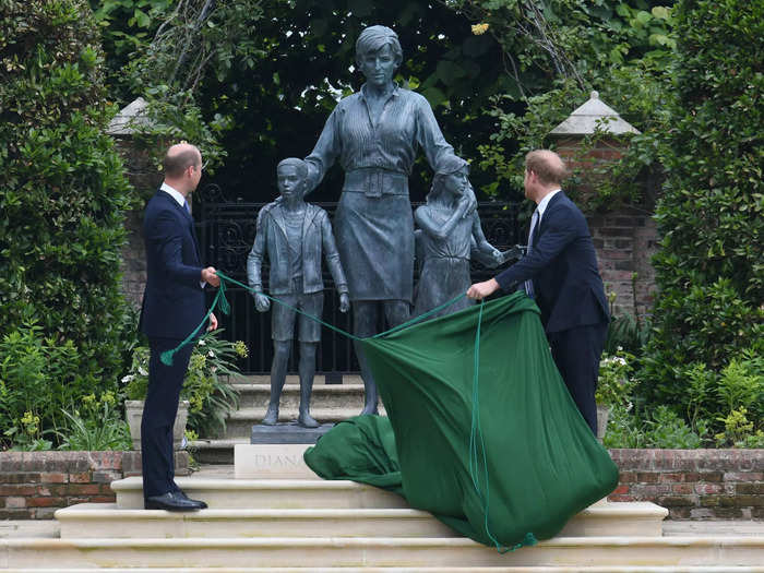 July 1, 2021: Charles and Camilla did not attend the unveiling of a new statue of Diana on what would have been her 60th birthday.