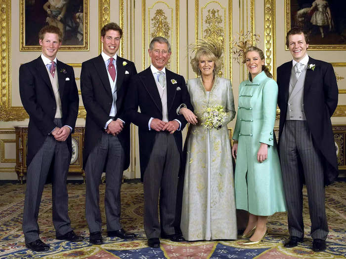 April 9, 2005: Charles and Camilla married after years of courtship. Prince William and Prince Harry were both in attendance.