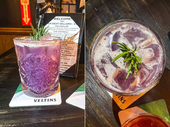 Next, we asked the bartender to make us something beautiful — and we certainly got it.