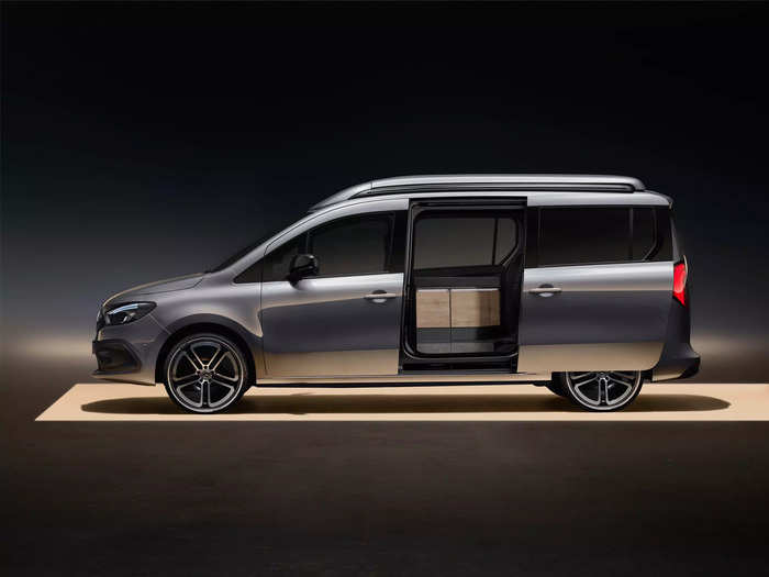 The standard-length EQT van without the camper conversion will start at almost $52,600. No word on how much the long wheelbase or RV iteration will cost yet.